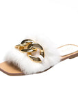 Women Slippers Causal Ladies Square Toe Flat Outdoor