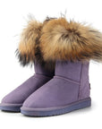 Women's Fox Fur Snow Boots