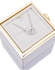 Eternal Rose Box and Engraved Necklace - Valentine's Day Gift for Her