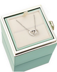 Eternal Rose Box and Engraved Necklace - Valentine's Day Gift for Her