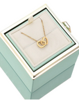 Eternal Rose Box and Engraved Necklace - Valentine's Day Gift for Her