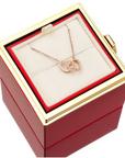Eternal Rose Box and Engraved Necklace - Valentine's Day Gift for Her