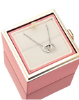 Eternal Rose Box and Engraved Necklace - Valentine's Day Gift for Her