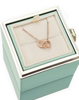 Eternal Rose Box and Engraved Necklace - Valentine's Day Gift for Her