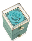 Eternal Rose Box and Engraved Necklace - Valentine's Day Gift for Her