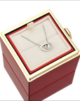 Eternal Rose Box and Engraved Necklace - Valentine's Day Gift for Her