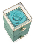 Eternal Rose Box and Engraved Necklace - Valentine's Day Gift for Her