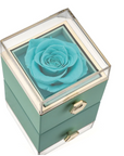 Eternal Rose Box and Engraved Necklace - Valentine's Day Gift for Her