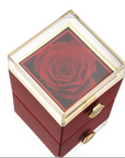 Eternal Rose Box and Engraved Necklace - Valentine's Day Gift for Her