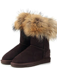 Women's Fox Fur Snow Boots