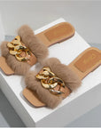 Women Slippers Causal Ladies Square Toe Flat Outdoor