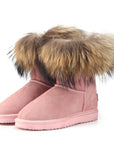 Women's Fox Fur Snow Boots