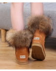 Women's Fox Fur Snow Boots