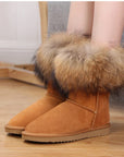 Women's Fox Fur Snow Boots