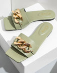 Women Slippers Causal Ladies Square Toe Flat Outdoor