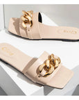 Women Slippers Causal Ladies Square Toe Flat Outdoor