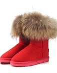 Women's Fox Fur Snow Boots