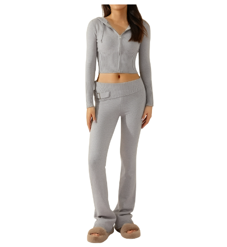 Spring Knitted Women&#39;s Two Piece Set