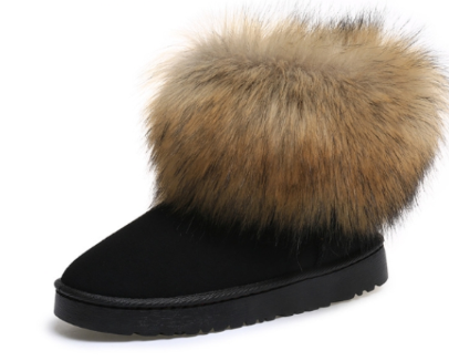 Women&#39;s Fox Fur Snow Boots