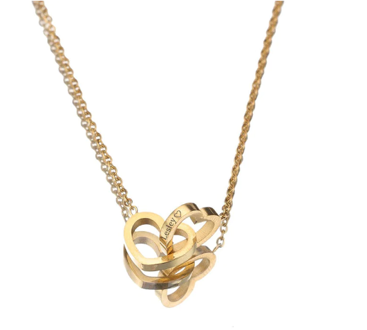 Eternal Rose Box and Engraved Necklace - Valentine&#39;s Day Gift for Her