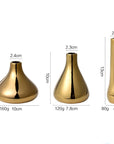 Golden Mini Ceramic Vase