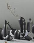 Ceramic Flower Vase Porcelain Black